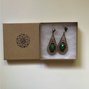 Free People green statement earrings